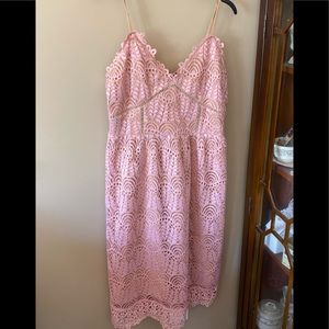Pink lace dress